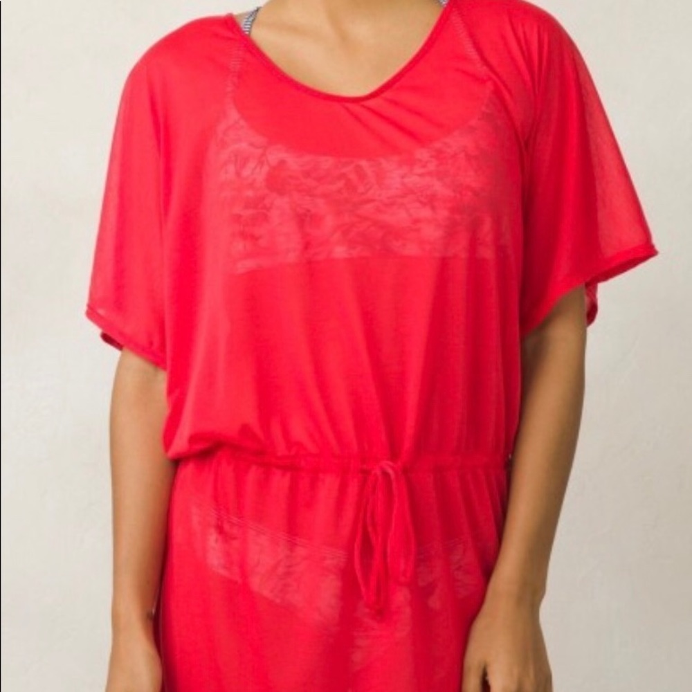 Prana Swim Cover- Carmine pink